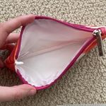 Clinique Lulu dK for  Floral Small Pouch Zipper Bag Flowers Pink Red White EUC Photo 7