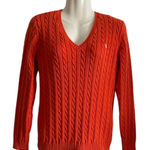 Ralph Lauren Lauren  Women's V-Neck Sweater - Vibrant Orange Photo 0