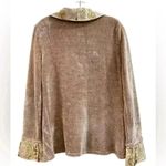 Soft Surroundings vintage chenille embroidered brocade bell sleeve cardigan Sz M Photo 3
