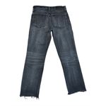 Lucky Brand  High Rise Zoe Straight Jeans in Nopah Fray Faded Black Acid Wash | 8 Photo 3