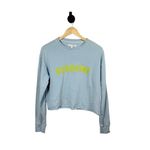 Spiritual Gangster Women’s Sunshine Mazzy Crewneck Pullover Blue/Yellow S Photo 3