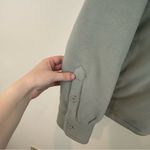 Aritzia  TNA Cozy Fleece Boyfriend Shirt Shacket Jacket Sage Green 1 (XS) Photo 2