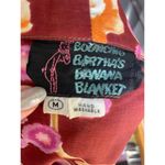 Vintage 70s Bouncing Bertha's Banana Blanket Red Flower Short Kimono Size Medium Photo 5