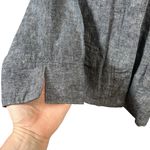 Liz Claiborne Women’s Linen Blend Blue Chambray Topper Shirt Jacket Shacket Sz L Boxy Classic Photo 4