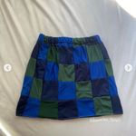 green and blue patchwork skirt Photo 8