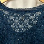 Free People  Navy Long Sleeve Lace Top Photo 9