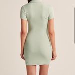 Abercrombie & Fitch Button Down Ribbed Fitted Polo Dress in Green - Size XS Photo 3