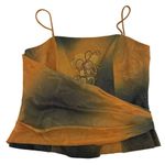 Vintage Y2K gold spaghetti strap rhinestone corset size large Photo 2