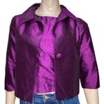 Calypso St. Barth Calypso Women’s Size XS Purple Silk Taffeta Twin Set Tank & Button Jacket Photo 0