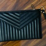 A New Day Black Faux Leather Wristlet Clutch New without Tags . 9x7” Photo 0