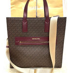 Michael Kors 🔥🎁NWT  KENLY Large Travel Tote Handbag Merlot Msrp: $498.00 Photo 0