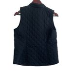 J Jill Heritage Women Quilt Vest XS Black Lightweight Full Zip Gorpcore Neutral Photo 2