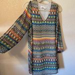 Cowgirl Justice Aztec Shift Long Sleeve Dress Orange Photo 1