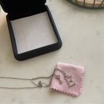 Sterling Silver “E” Initial Personalized Diamanté Necklace Photo 3