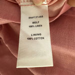 NWT Fate Front Patch Pocket Front Button Linen Romper Pink Size M Photo 6