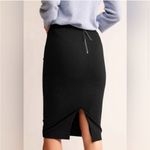 Boden Hampshire Ponte pencil Skirt back zip‎ with slit lined in black size 4 Photo 1