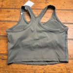 Women's Olive Green Racerback Crop Sports Bra Yoga Tank Top Size 4 Photo 2