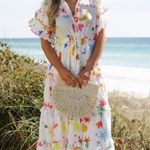 Charm Ruffle Maxi Dress Multiple Size M Photo 0