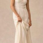 Reformation Lecce Ivory Sleeveless Floor Length Formal Gown Dress Size 8 Photo 0