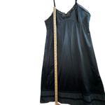 Adonna JCPenney Black Nylon Lace Slip Dress Vtg Lingerie Sz 38 M Y2K Whimsygoth Size M Photo 6