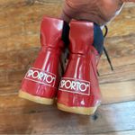Vintage Sporto 1980s Red Rubber Fleece Lined Rain Boots Size 7 Photo 2