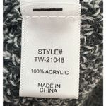 Zenana  Colorblock Balloon Sleeve Knit Sweater Gray Black Cream Marled XL EUC Photo 3