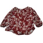 West Kei 3/$15  red floral blouse Photo 3