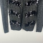 Dana Buchman Metallic Sequin Long Sleeves Hook Closure Cardigan, Size Small Photo 10