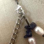 Lapis Lazuli & Freshwater Pearl Double Strand Necklace Blue Photo 4