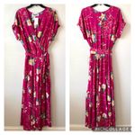 Meghan LA  Jasmine Dress Lotus‎ Cranberry Fuchsia Pink XXL Photo 2