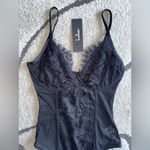 Lulus  Draw You In Black Sleeveless Lace Bustier Bodysuit - Size XS Photo 2