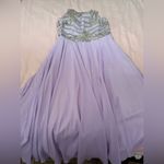 Lavender Gown with Beaded Bodice Purple Size 8 Photo 4