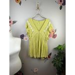 Free People  Warm Olive Joelle Mini Dress - Size - Large Photo 2