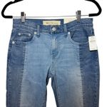 Gap 1969  Authentic Best Girlfriend Jeans‎ Size 25 Mid Rise Two Tone Color Block Photo 2