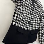 Talbots  Houndstooth Blazer Tweed Black White‎ Size 6 Petite Photo 6