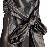 ZARA ❃ Strapless Taffeta Bow Puff Bubble Cocktail Party Mini Dress ❃ Metallic Photo 3