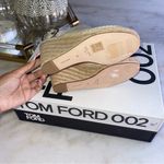 CELINE Céline Womens 35 Milk Calfskin Leather Open Toe Espadrille Sandal Photo 10