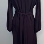 Moda International Flattering Long sleeved Navy Dress Photo 2