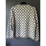 Talbots Stylish Petite Cardigan – Black & White Pattern Photo 1