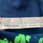 ZARA Jacquard Top One Shoulder Crop Tank Navy Blue Green 5039/687 Floral Small Photo 11