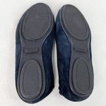Tory Burch  Minnie Suede Leather Travel Ballet Flat 7.5 Navy Blue Foldable Photo 8