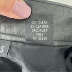 EXPRESS Vintage Y2K Black Leather Pants Size 9 / 10 Moto Tapered Leg Photo 6