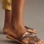 Anthropologie NEW Matisse Mystic Sandals Vacation Slides Boho Bronze Brown 6M Photo 0