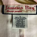 Jamaica Bay Jacket Size Large Pink Tropical Aloha Print Stretch Cotton Casual Photo 9