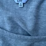 Crown & Ivy Zebra Embroidered Long Sleeve Top Gray Embellished Tie Front Medium Photo 8