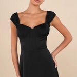 Lulus  Satin Ruffled Bustier Mini Dress Photo 0