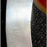 Vintage Designer Gideon Modernist Sterling Silver Cuff Tricolor Chevron Bracelet Gold Photo 4