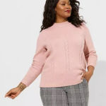 Torrid  Marilyn Monroe Plus Size 5X Cable Mock Neck Pullover Sweater Photo 0