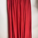 vtg Cameron Blake Dress Womens 10 Red Beaded Evening Gown Formal Prom Strapless Photo 2
