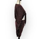 WAYF  x Emma Rose Corvette Ruched Minidress Women's Med Black Metallic V-Neck Photo 5